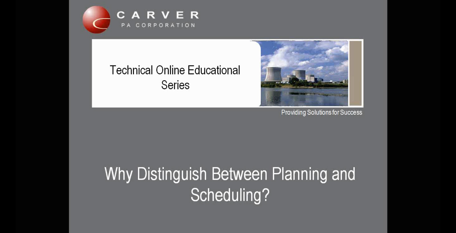 Why Distinguish Between Planning and Scheduling